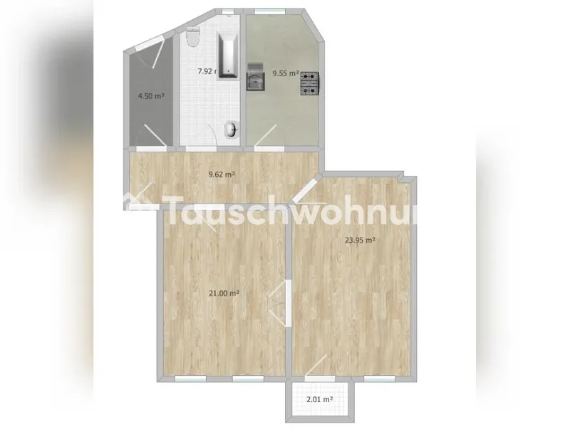 Tauschwohnung: Tausche 2 Zimmer Wohnung in CHB/Westend gegen min. 3 Zi — photo 1